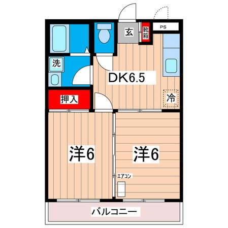 スズキマンションＢの物件間取画像